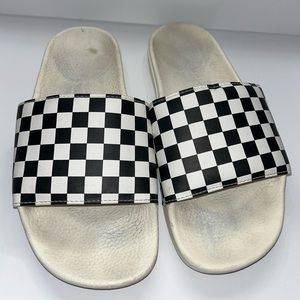 Women’s Vans checkered slides